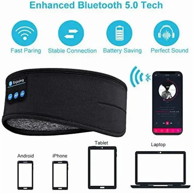 Headband With Bluetooth Headphones