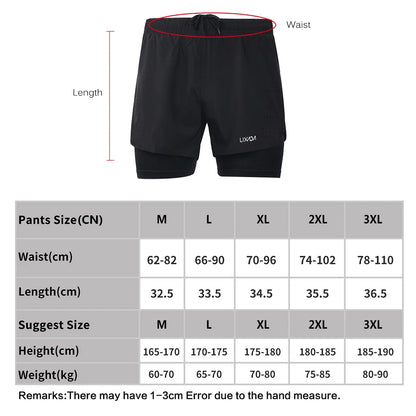 Men’s 2‑in‑1 Running Shorts